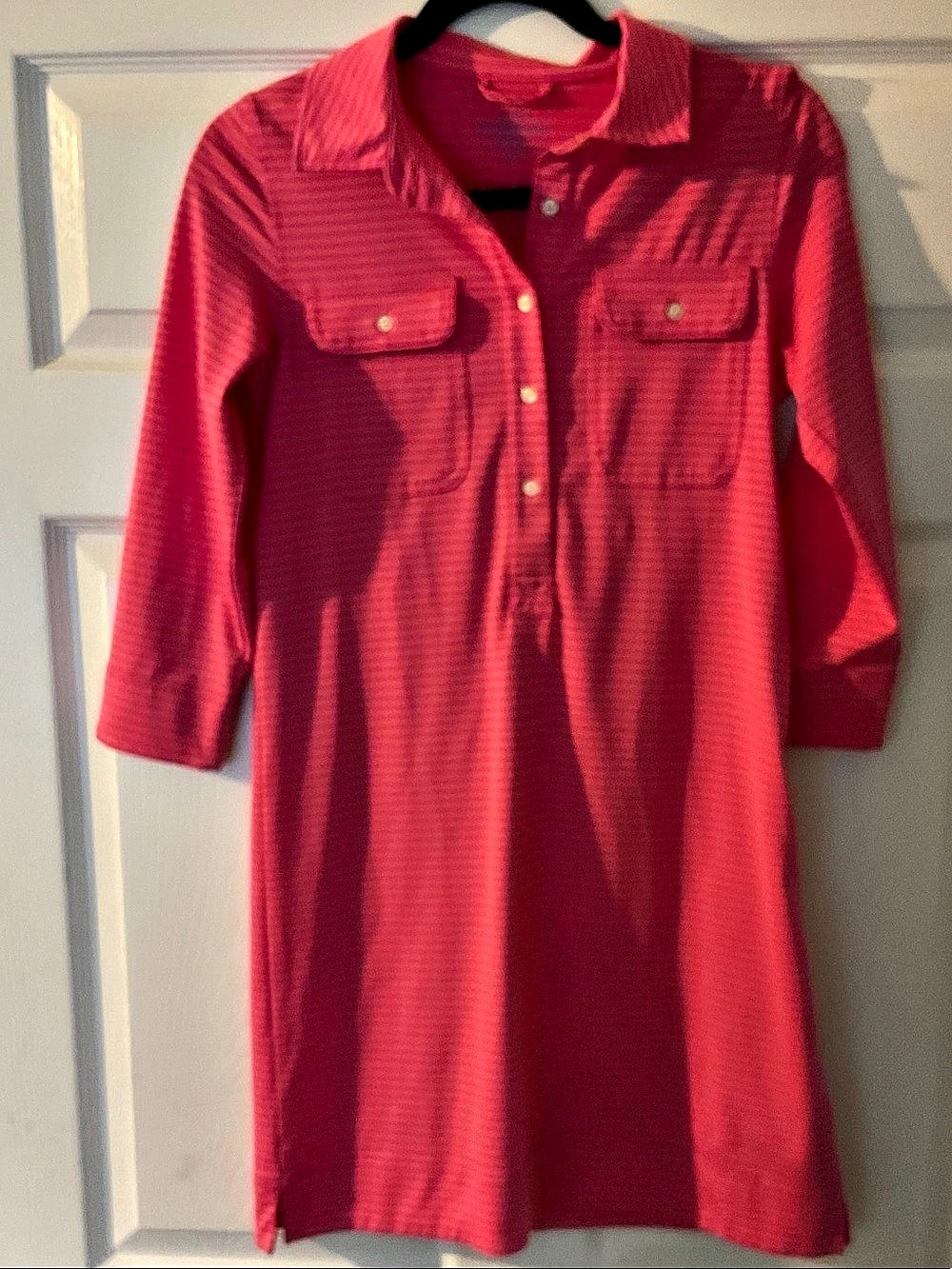 vineyard vines Sankaty Stripe Dress Striped Mini Dress Pink & Orange XS